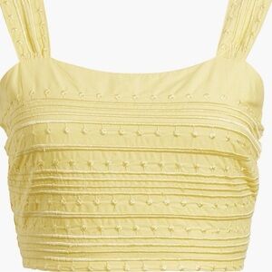 Avec Les Filles Yellow Embroidered Women's Top